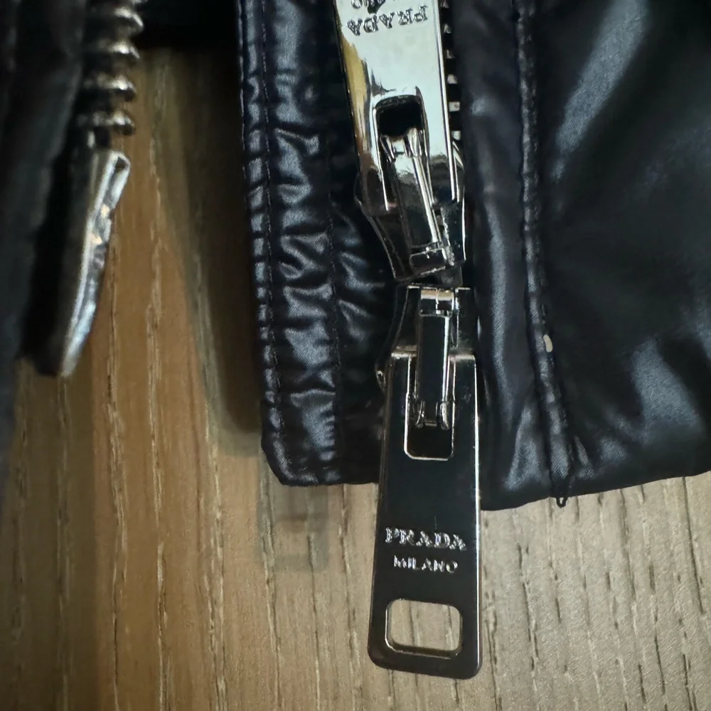 Prada Black Jacket with Silver Zipper - Picture 4 of 6